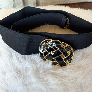 Vintage Day Lor Black Stretchy Wide Belt‎
